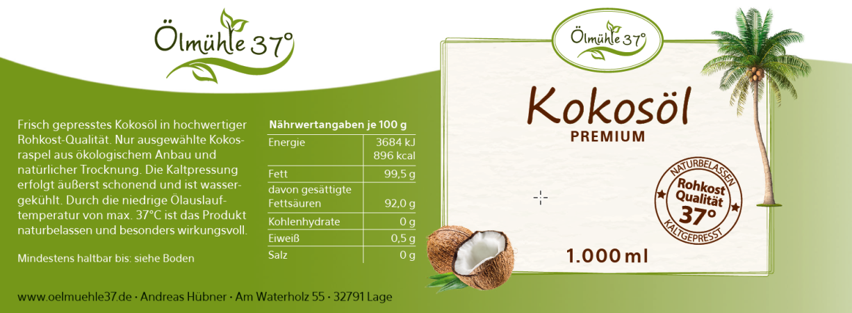 Kokosöl kaltgepresst kaufen 1000ml